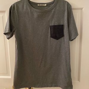 T by Alexander Wang leather pocket t-shirt